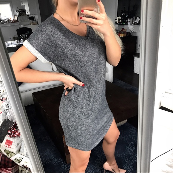 ☁️ ANTISTAR GREY SHORT SLEEVE DRESS ☁️ - Picture 3 of 9